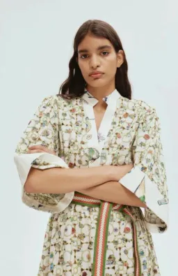 Alemais Sunset Broderie Midi Dress Size 10 fits 12 & 14 with striking belt for rent on The Volte - image 3