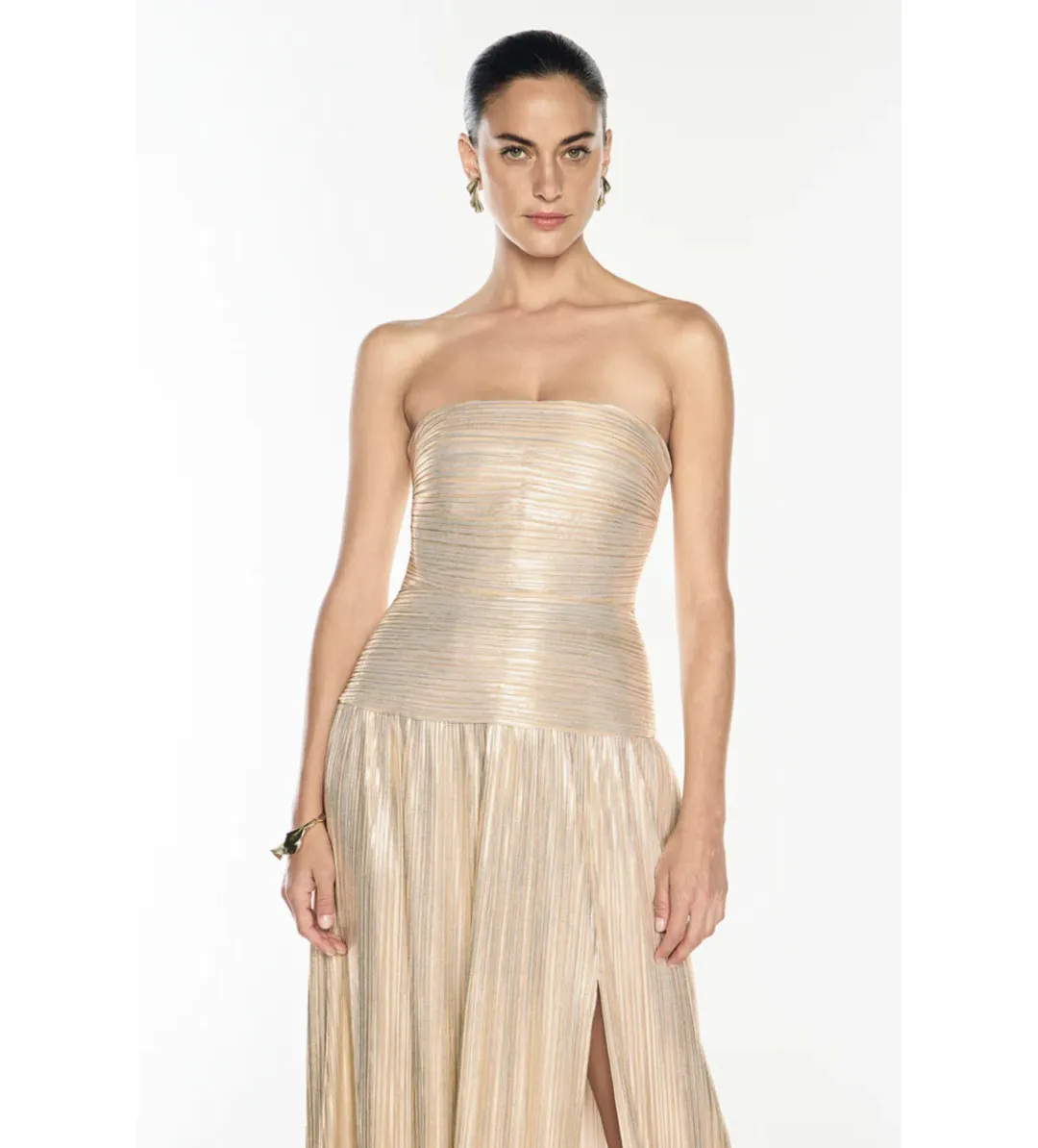 Manning Cartell Love And Lustre Maxi Dress Gold Size 10 for rent on The Volte - main image