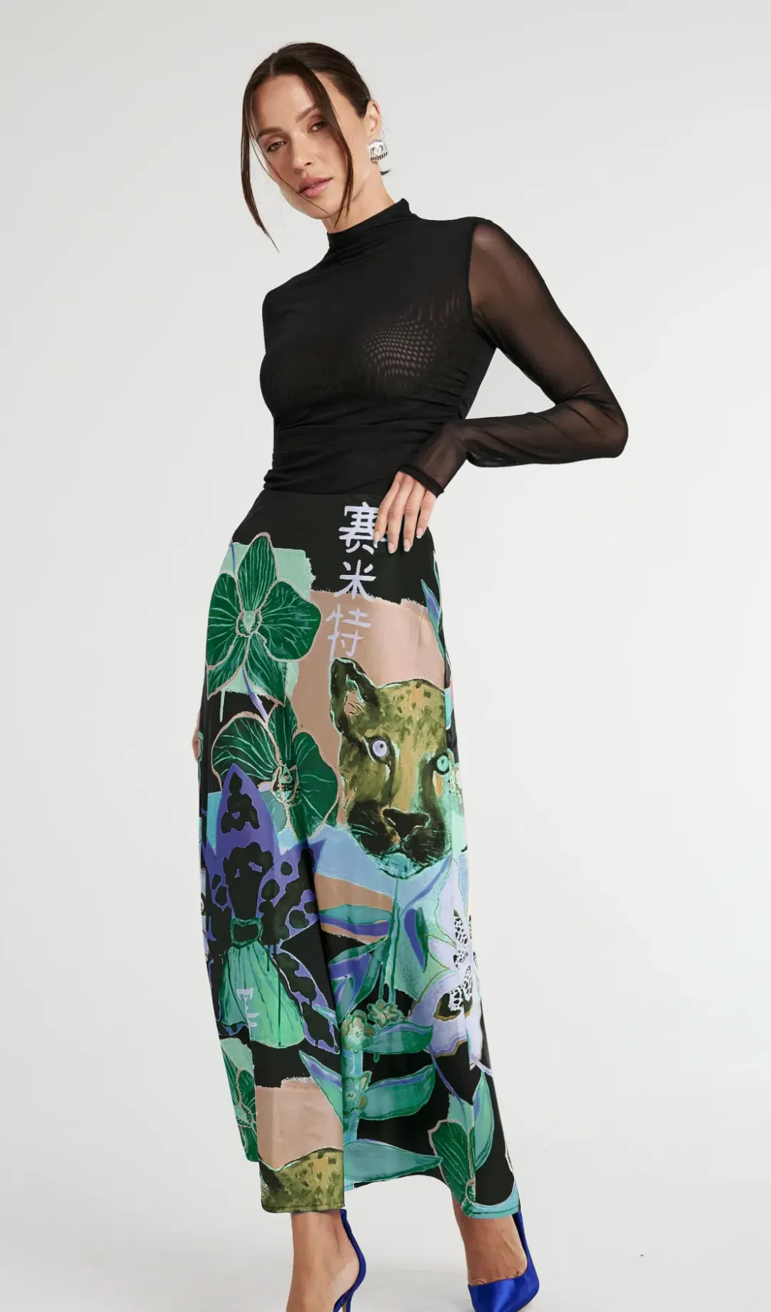 Summi Summi Slip Skirt in Neon Jungle Size 12 for rent on The Volte - main image