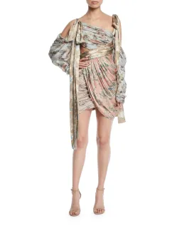 Zimmermann Unbridled Elixir Draped Silk Mini Dress Size 1 / AU 8 10 for rent on The Volte - image 4