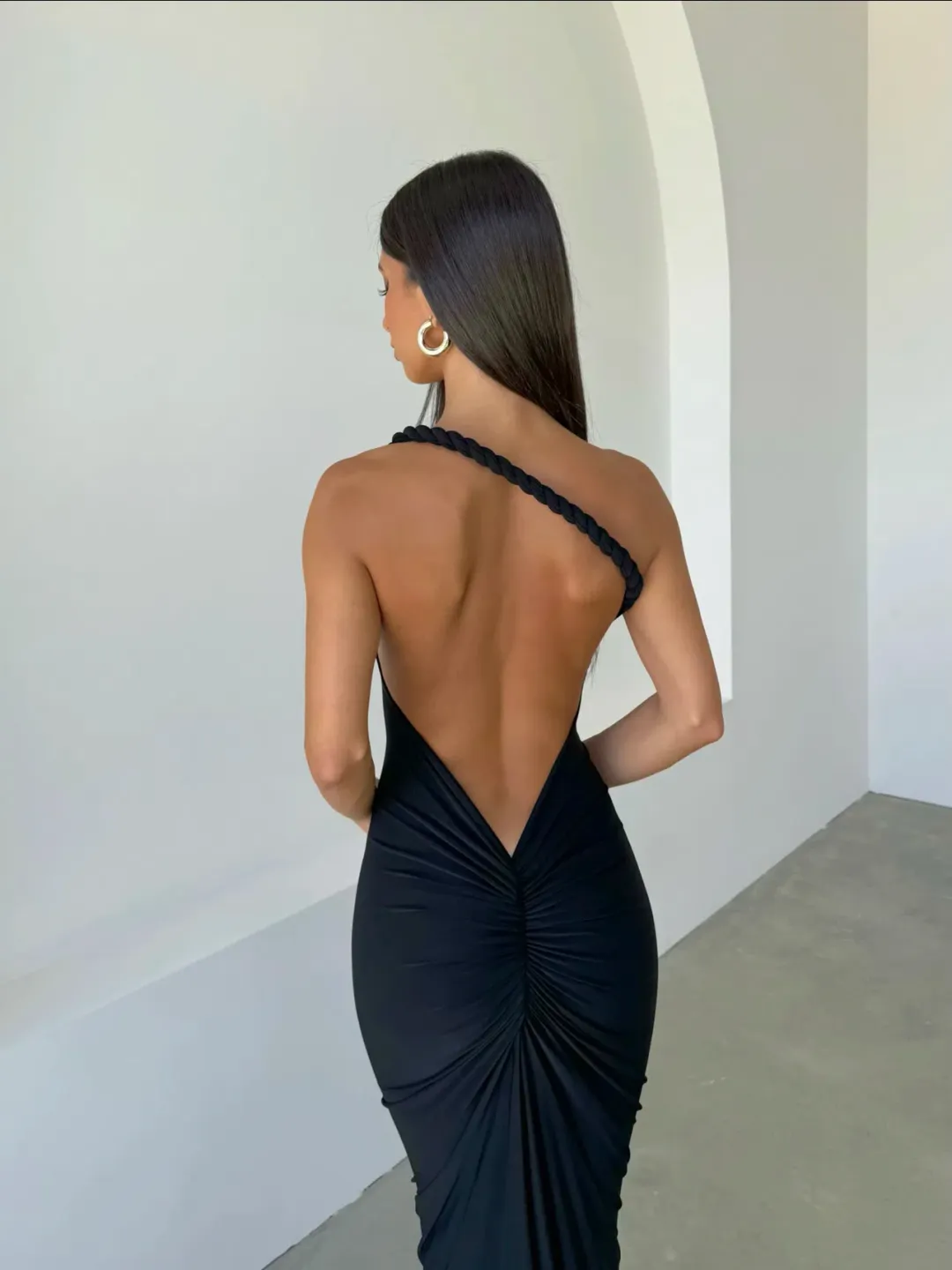 Melani The Label Maia Maxi Dress Black Size 10 for rent on The Volte - main image