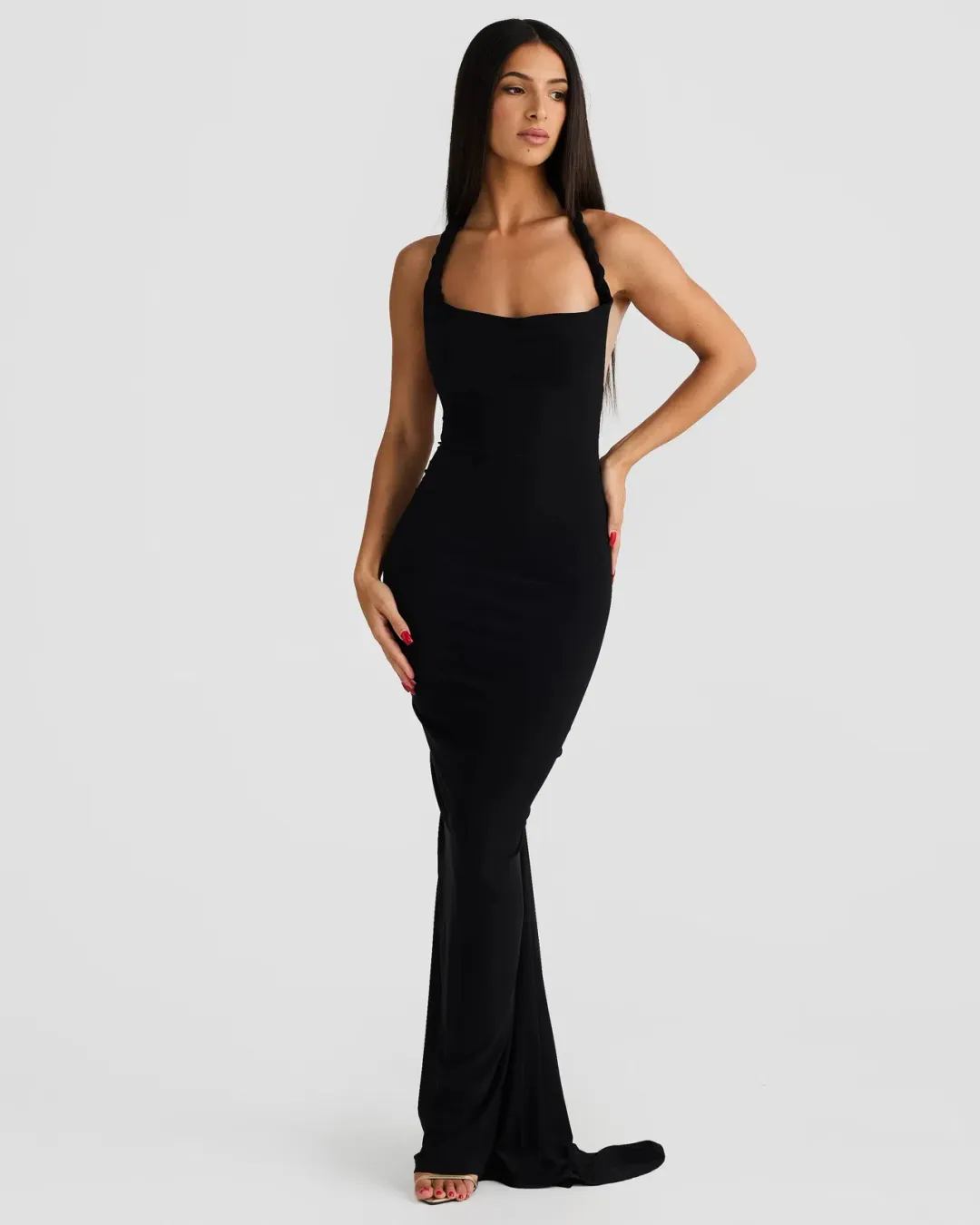 Melani The Label Maia Maxi Dress Black Size 10 for rent on The Volte - main image