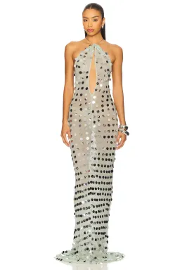 Misha The Mirror Bead Maxi Dress in Mint Size 8 for rent on The Volte - image 4
