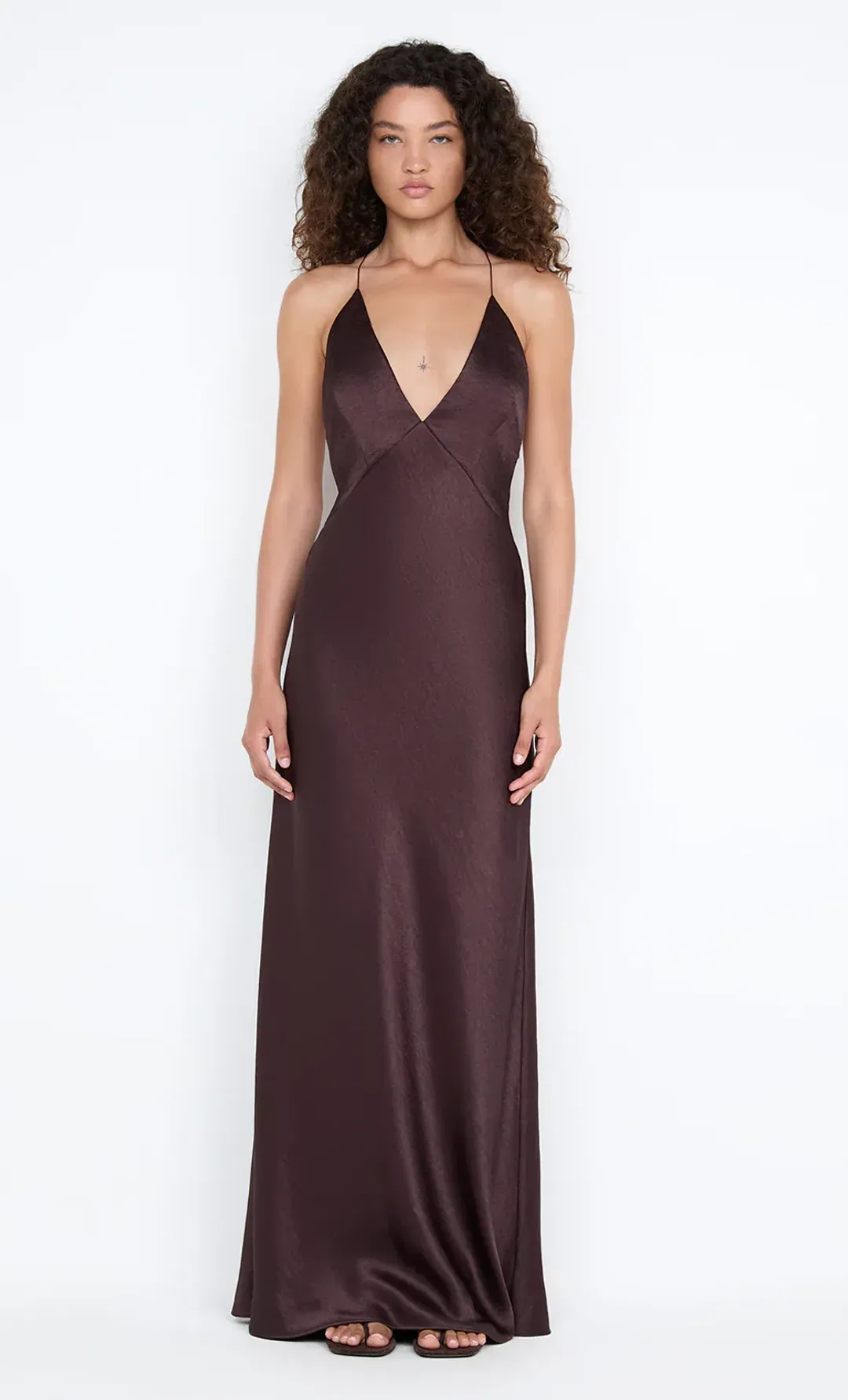 ARIAHN MAXI DRESS - DARK CHOCOLATE for rent on The Volte - main image