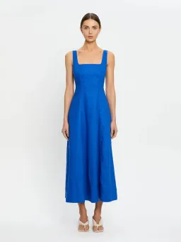 Kivari Elise Midi Dress; cobalt blue; size 10  for rent on The Volte - image 1