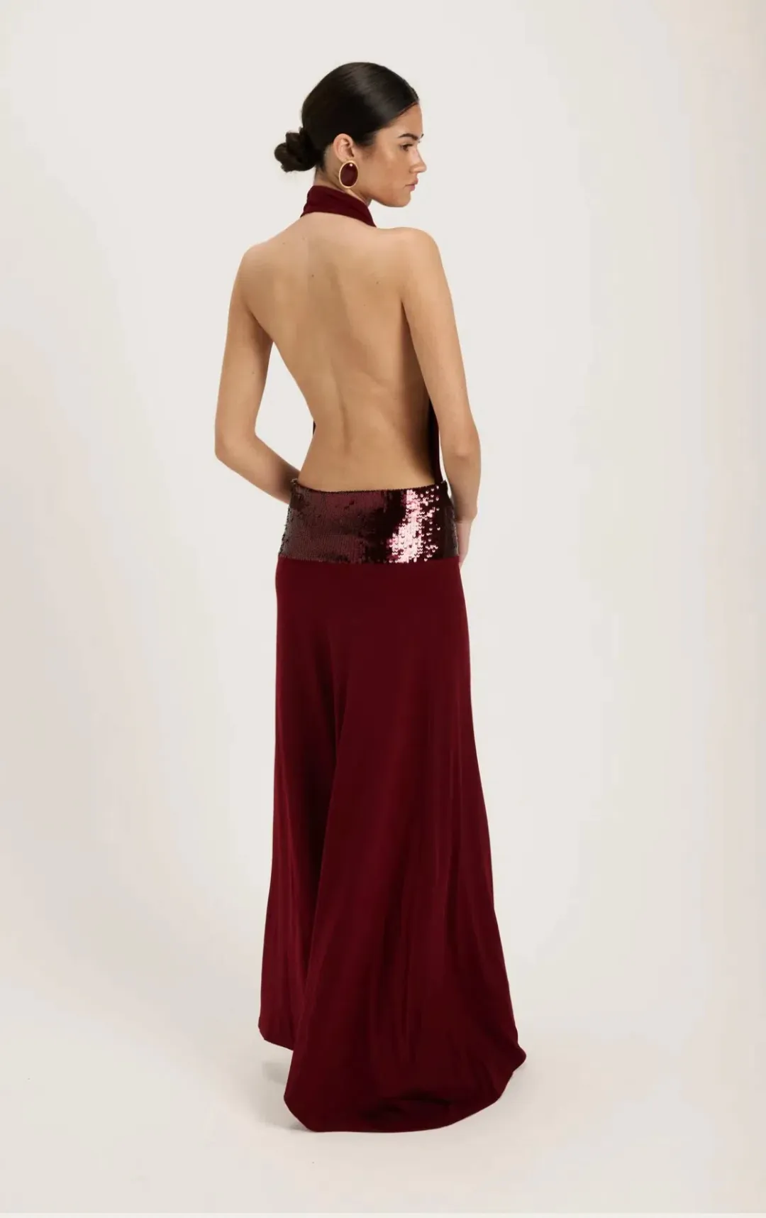 Ance Gria Adele Gown size 8 in wine  for rent on The Volte - main image