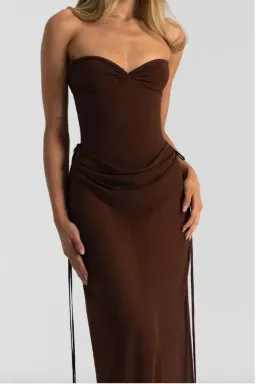 Natalie Rolt  Verity Bustier & Allira Skirt Espresso, size 0 (au6) for rent on The Volte - image 2