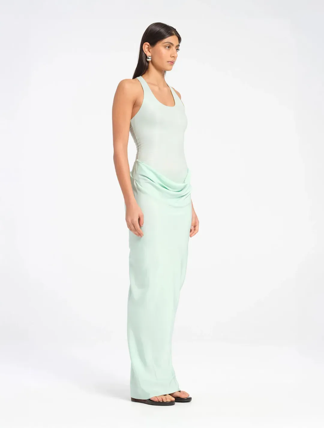 Benni Jade Maxi Dress Size 6 Bleached Aqua for rent on The Volte - main image
