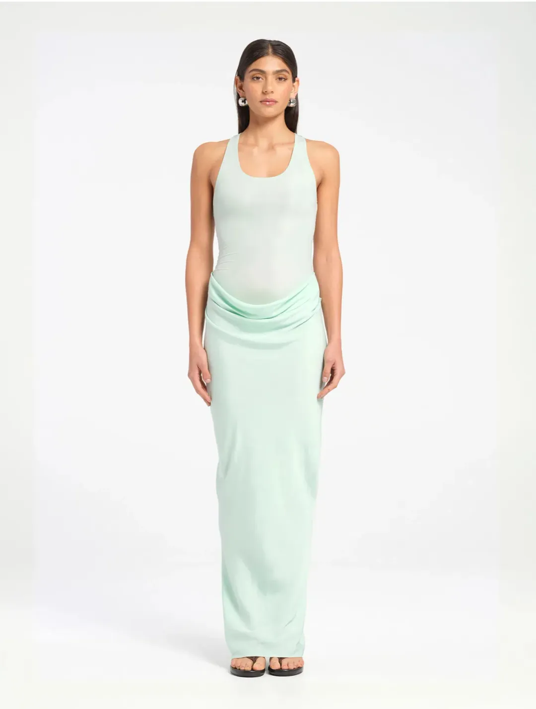 Benni Jade Maxi Dress Size 6 Bleached Aqua for rent on The Volte - main image