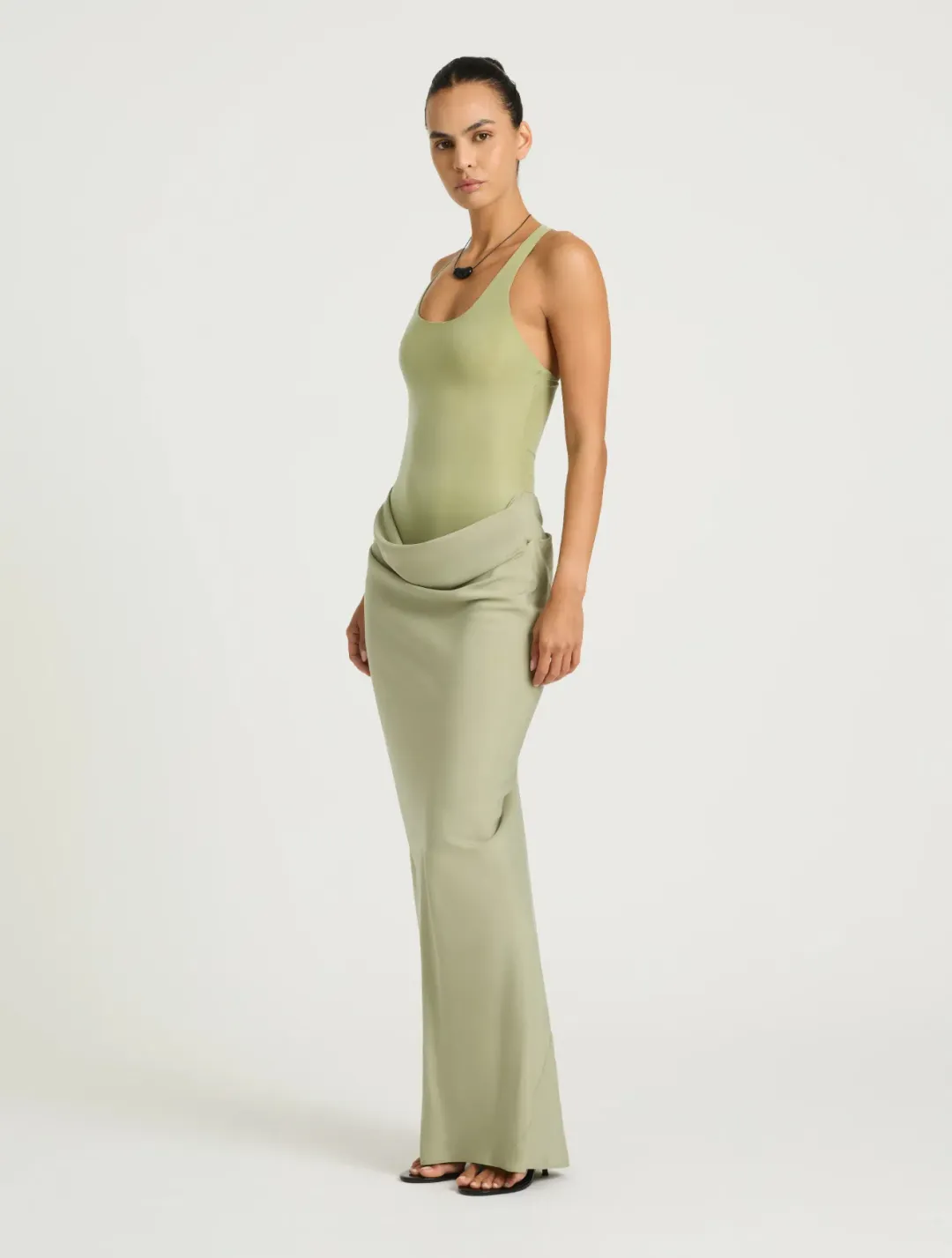 Benni Jade Maxi Dress Size 6 Pistachio  for rent on The Volte - main image