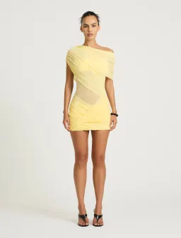 Benni Otto Mini Dress Lemon for rent on The Volte - image 1