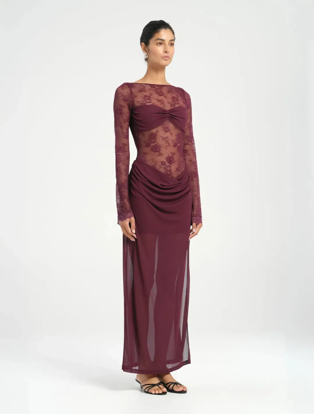 Benni Oskar Maxi Dress Size 6 Plum for rent on The Volte - main image