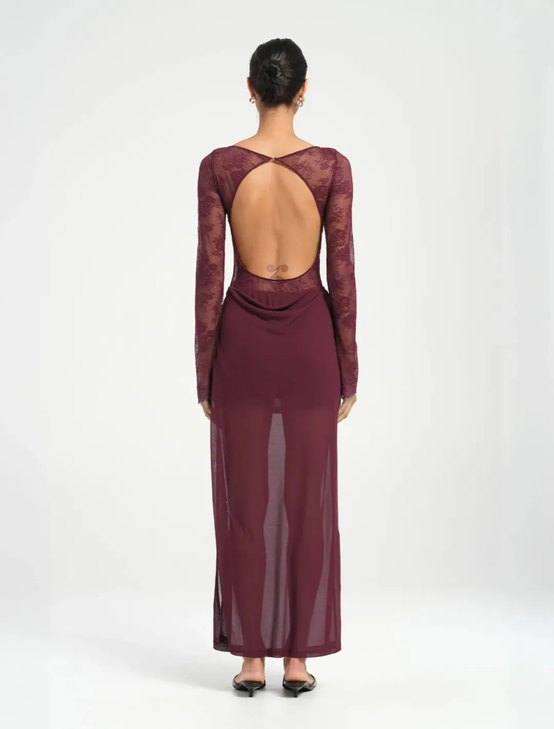 Benni Oskar Maxi Dress Size 6 Plum for rent on The Volte - main image