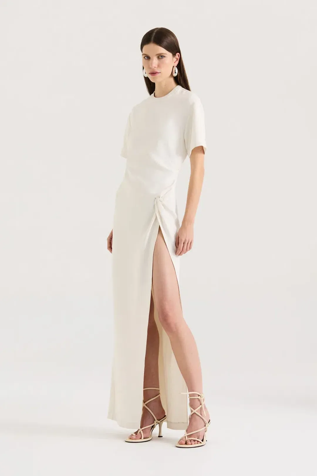 Henne Avila Maxi Dress in Cream Size 8 for rent on The Volte - main image