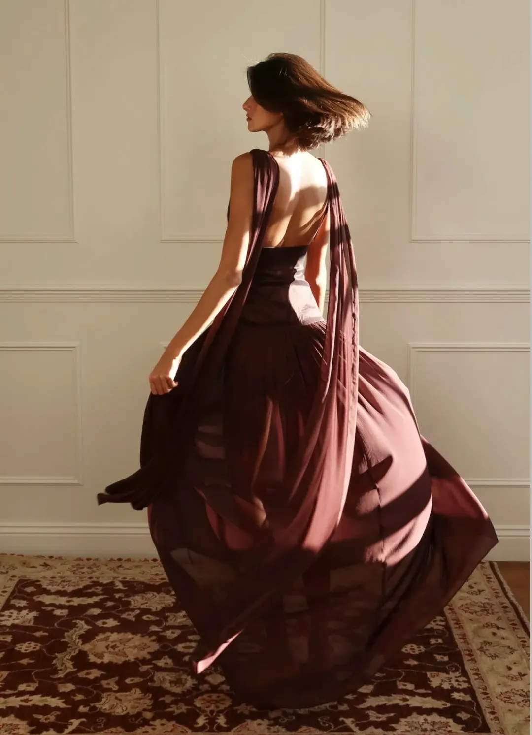 Arcina Ori Ramona Dress in Cacao  for rent on The Volte - main image