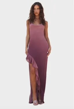 Saraceno Willow Dress in Plum maxi size S for rent on The Volte - image 2