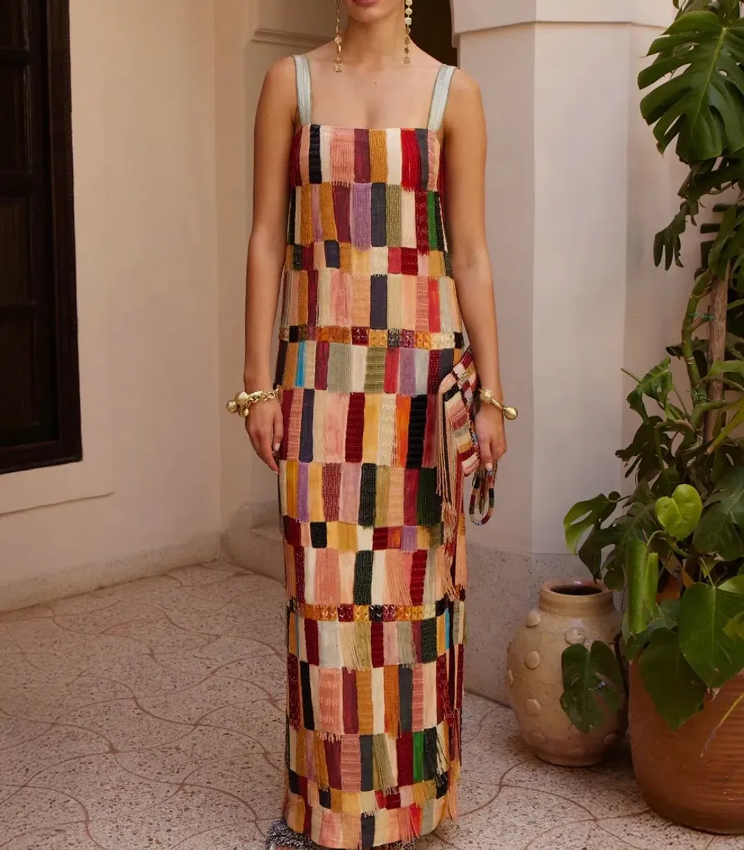 ALEMAIS Marjorelle Embellished Midi Dress  for rent on The Volte - main image