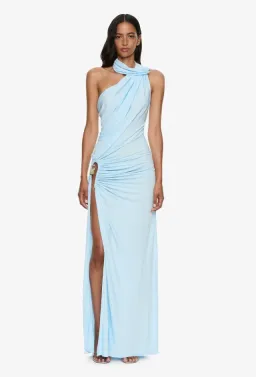 Christopher Esber Helix Crystal Gown Lago Blue Size 8 for rent on The Volte - image 1