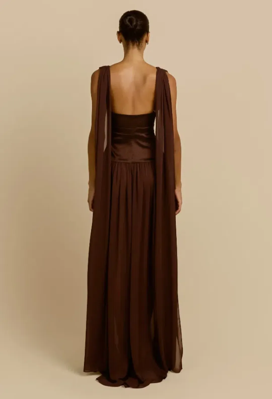 Arcina Ori RAMONA DRESS CACAO Size XS for rent on The Volte - main image