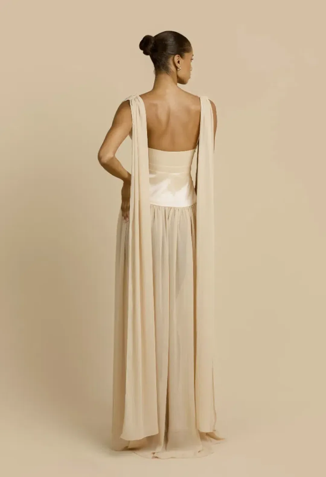 Arcina Ori RAMONA DRESS CHAMPAGNE Size M for rent on The Volte - main image