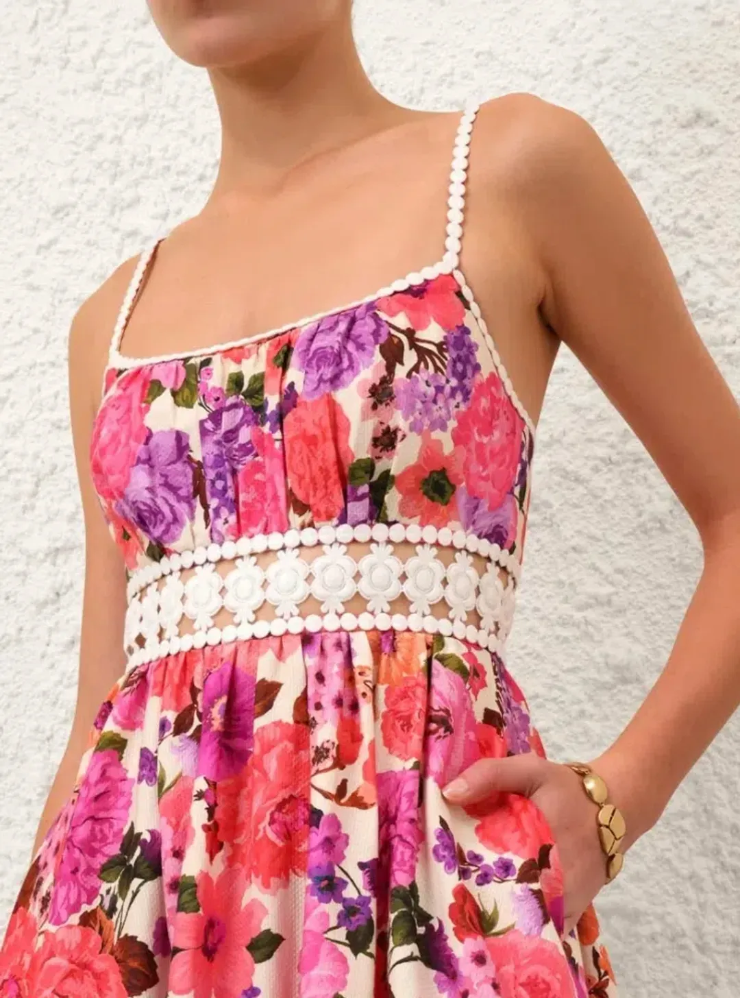 Zimmermann STARDUST FIT & FLARE DRESS, Size 0/ AU 8 for rent on The Volte - main image