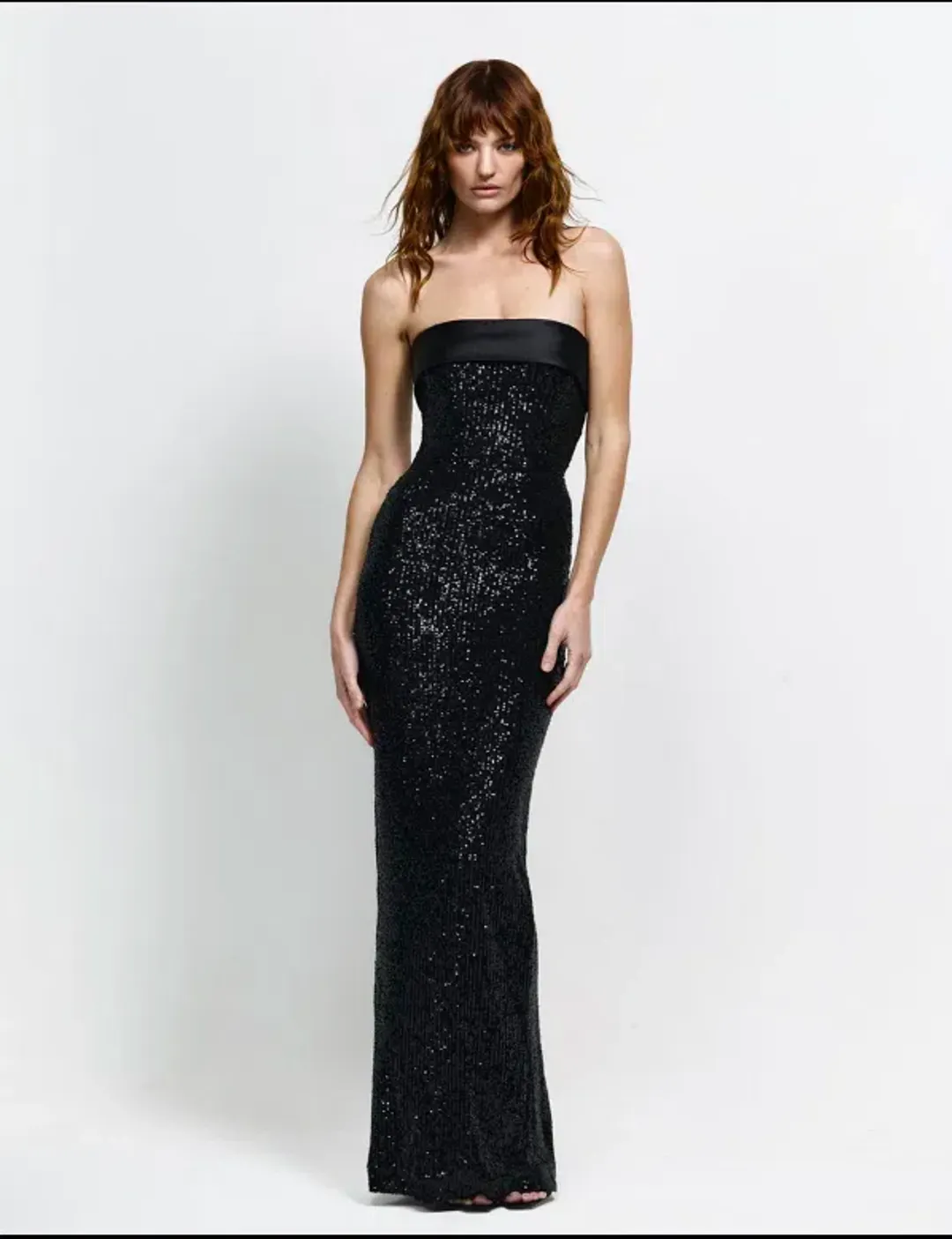 Effie Kats Thalia Gown Black Sequin for rent on The Volte - main image