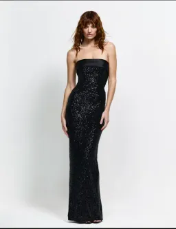 Effie Kats Thalia Gown Black Sequin for rent on The Volte - image 1