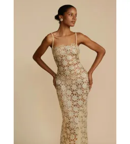 Arcina Ori Kendra Midi Dress Gold Size M/AU 10 for rent on The Volte - image 3