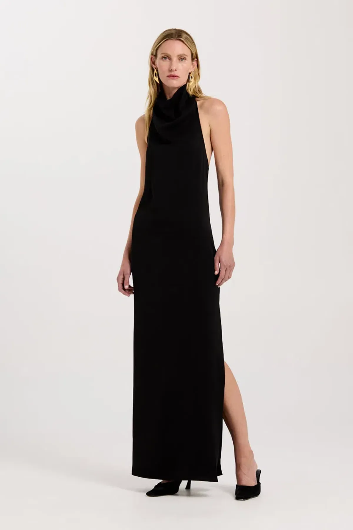 Henne Rome Maxi Dress Black Size AU 8 for rent on The Volte - main image
