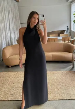 Henne Rome Maxi Dress Black Size AU 8 for rent on The Volte - image 4