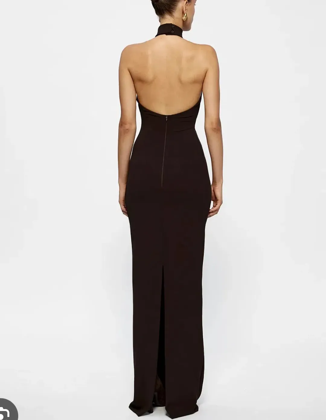 Effie Kats Rhi gown - coffee Size Small for rent on The Volte - main image