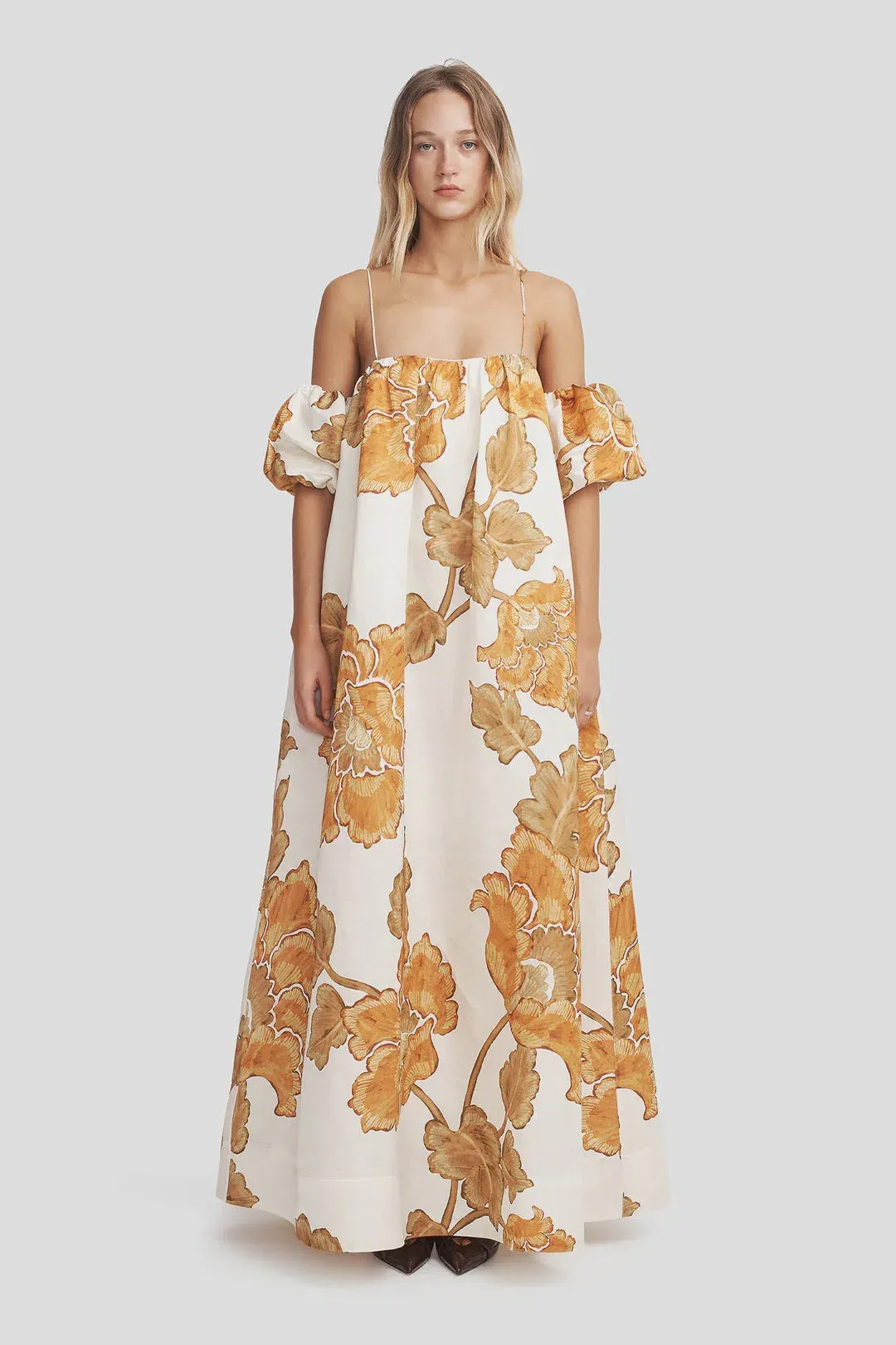 Hansen and Gretel Vetiver dress sunshine bloom size small/8 for rent on The Volte - main image