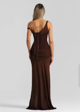 Natalie Rolt Cadence gown espresso size 10 for rent on The Volte - image 3