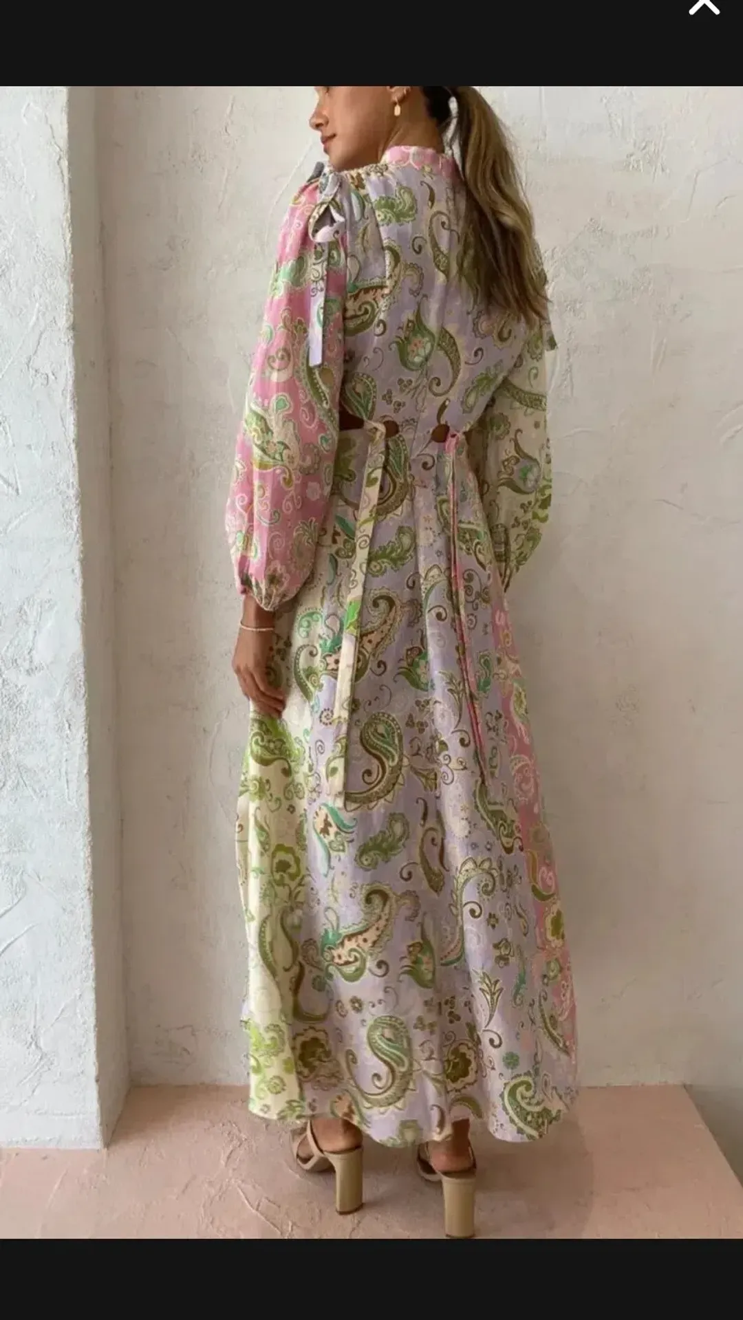 Alemais Marta Cutout Midi Dress Print s.6 for rent on The Volte - main image