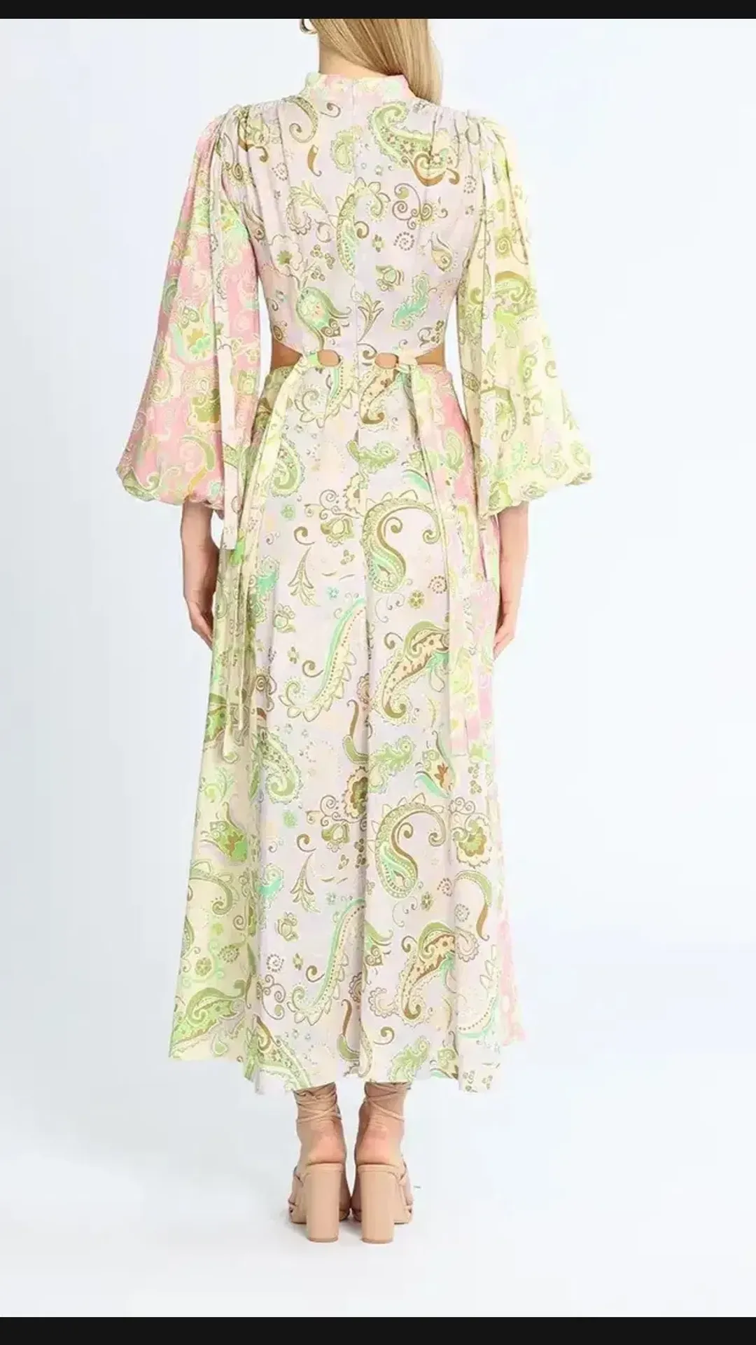 Alemais Marta Cutout Midi Dress Print s.6 for rent on The Volte - main image