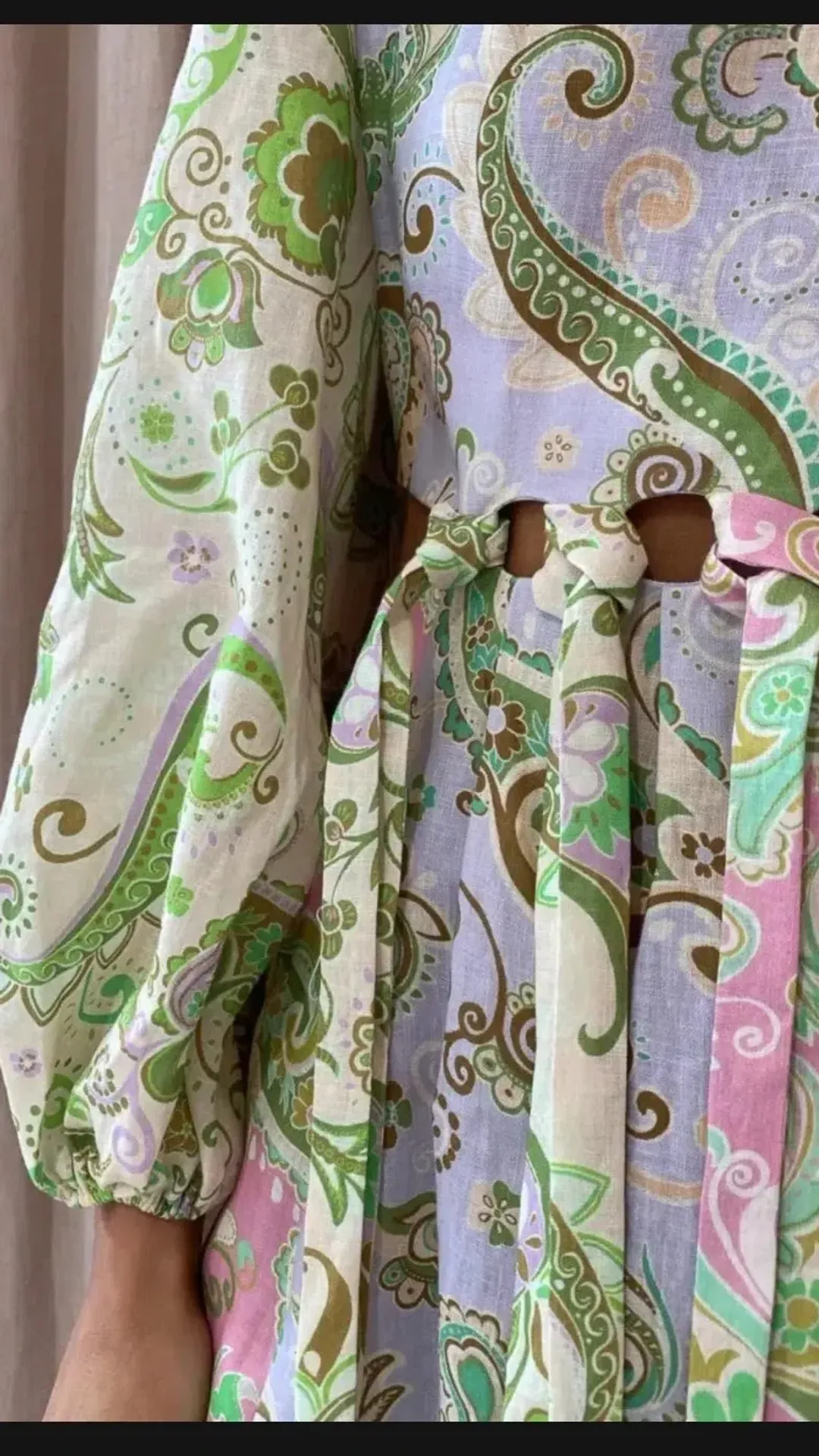 Alemais Marta Cutout Midi Dress Print s.6 for rent on The Volte - main image