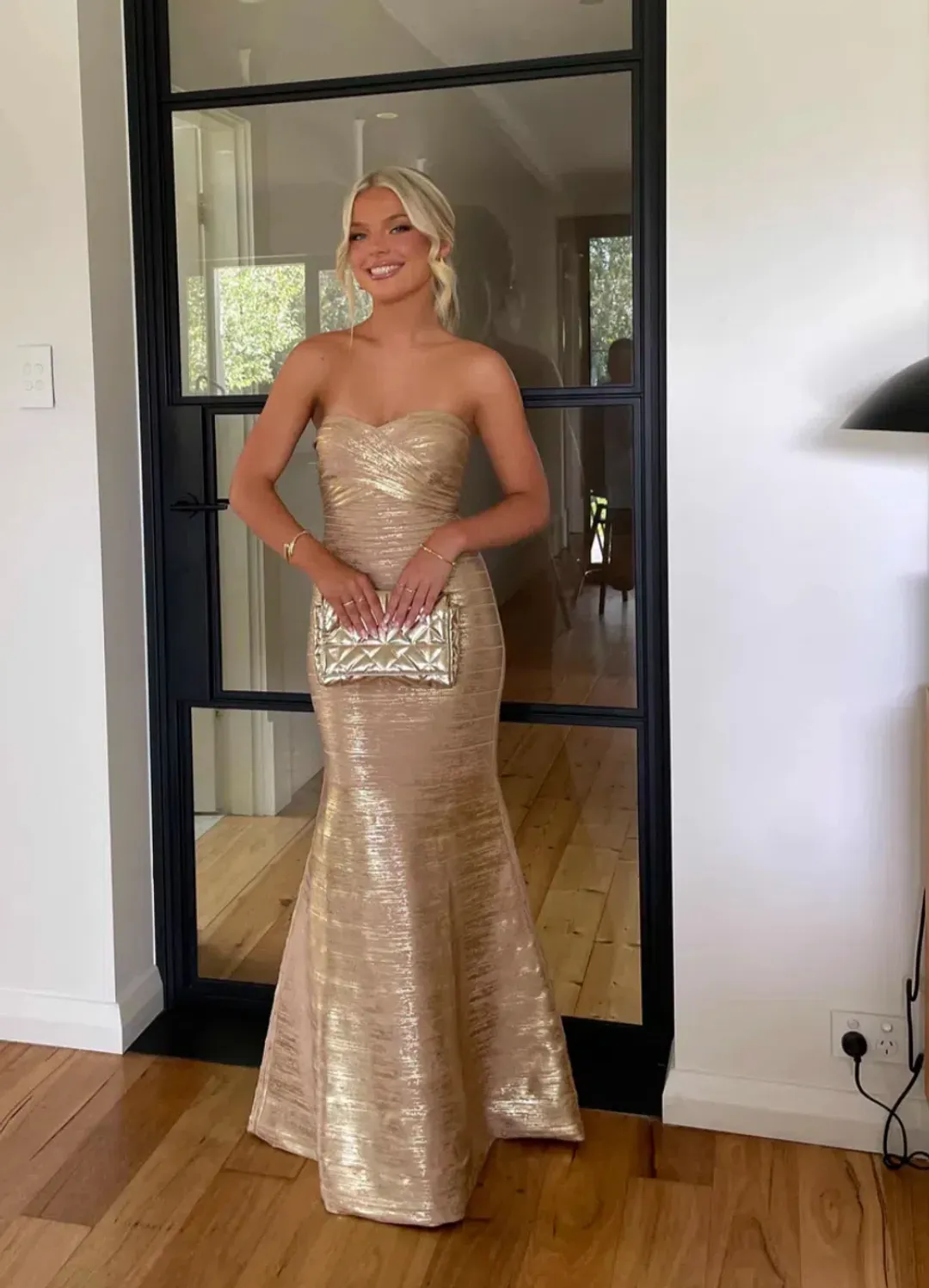 GOLD SARA GOWN for rent on The Volte - main image