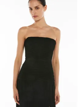 DOUBLE TIME PLEAT STRAPLESS DRESS for rent on The Volte - image 2