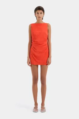 Sir The Label Ligera Mini Dress in Tangerine Size 0 / AU 6 for rent on The Volte - image 3