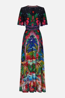 Camilla Midnight Muses Size XL Shaped Waistband Dress with Flutter Sleeves  for rent on The Volte - image 7