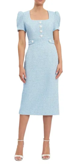 Rebecca Vallance Charlene Midi Blue & White Size AU10 for rent on The Volte - image 1