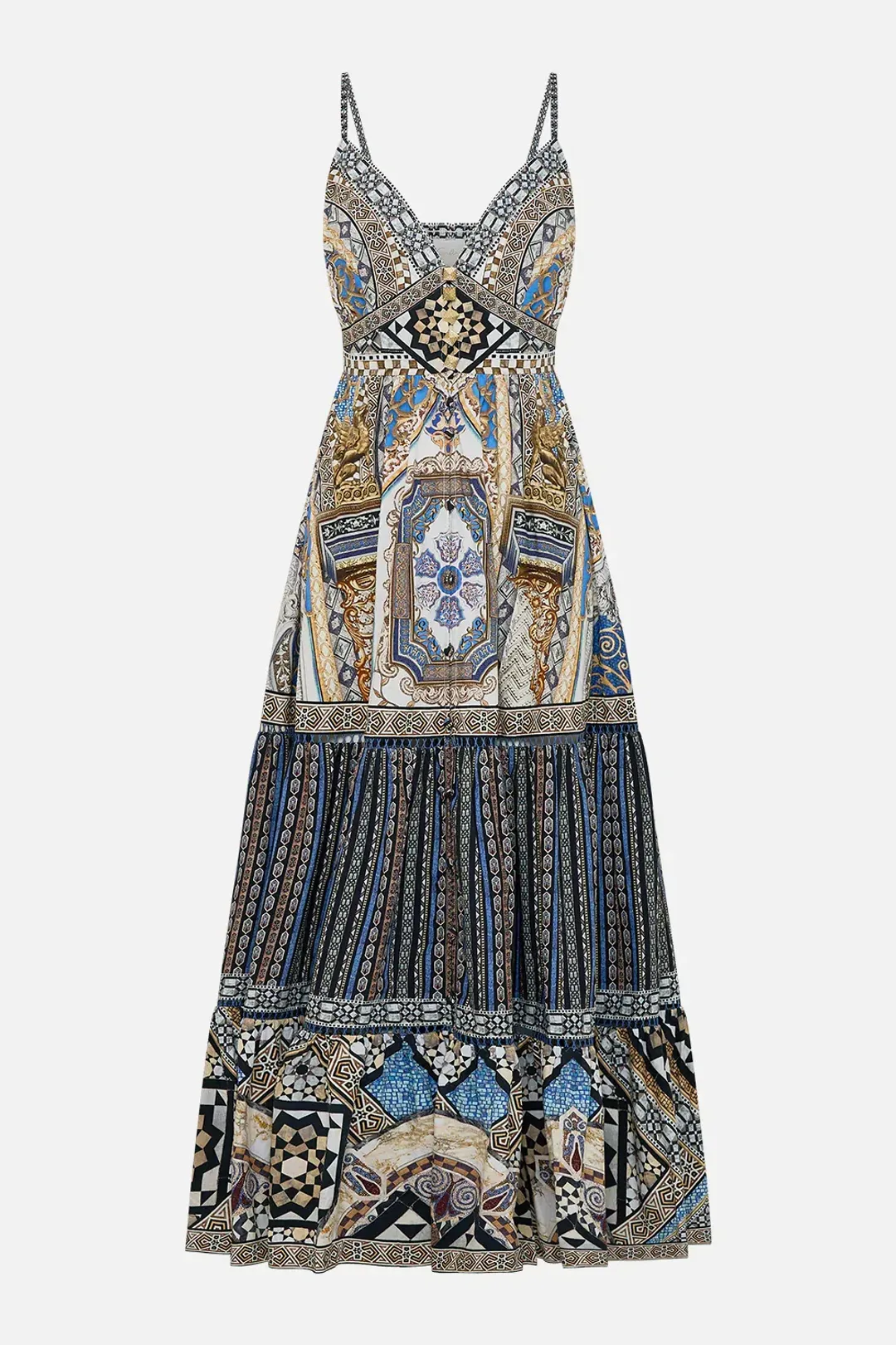 Camilla Make Me Your Mosaic Size XL Tiered Bodice Dress for rent on The Volte - main image
