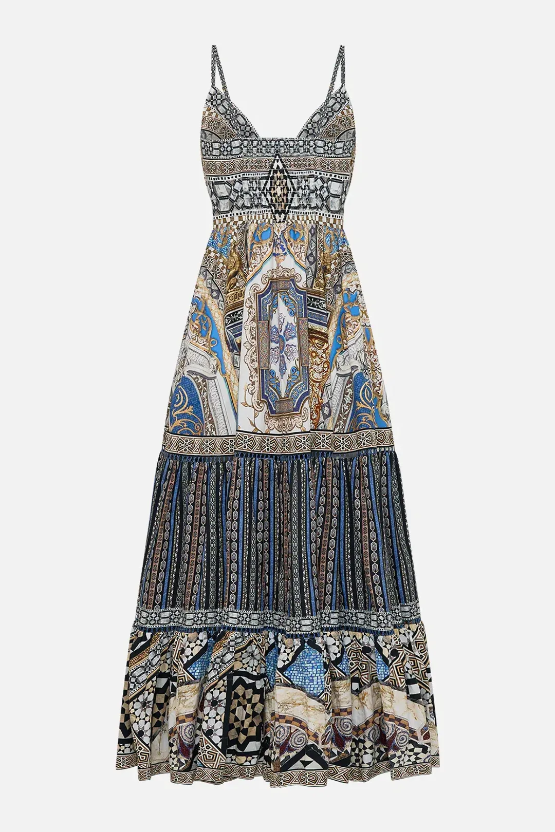 Camilla Make Me Your Mosaic Size XL Tiered Bodice Dress for rent on The Volte - main image