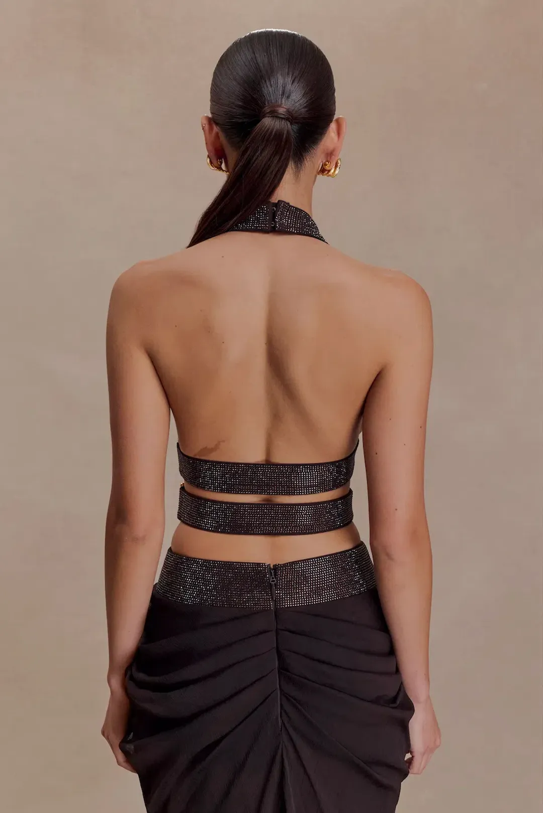 MESHKI Siren Halter Top & Maxi Skirt. Size S / AU 8 for rent on The Volte - main image