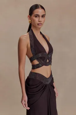 MESHKI Siren Halter Top & Maxi Skirt. Size S / AU 8 for rent on The Volte - image 5