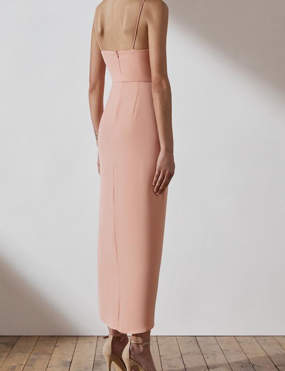Shona Joy Samantha Core Cocktail Dress - Dusty Pink - Size 10 for rent on The Volte - main image