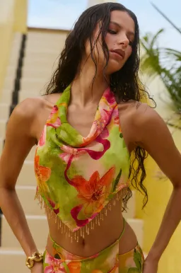 BYDEE SIRENA TOP & MINI SKIRT IN FLORITA. SIZE S / AU 6-8 for rent on The Volte - image 10