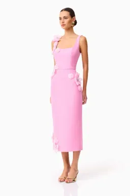 Elliatt Chantelle 3D Midi Dress Pink - 10 for rent on The Volte - image 6