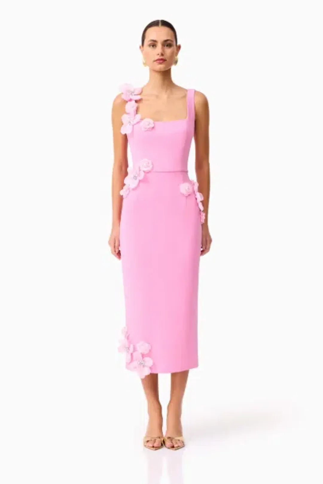 Elliatt Chantelle 3D Midi Dress Pink - 10 for rent on The Volte - main image