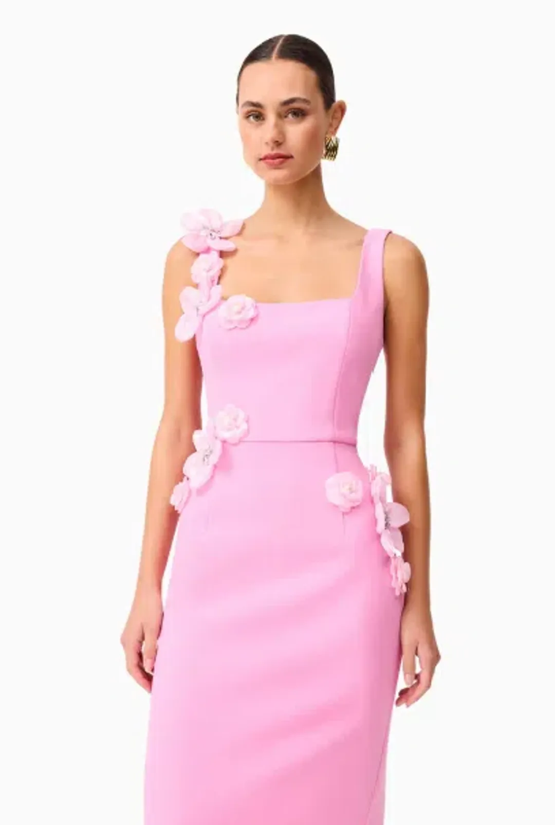 Elliatt Chantelle 3D Midi Dress Pink - 10 for rent on The Volte - main image